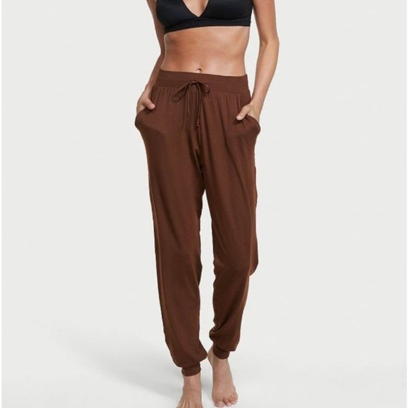 Victoria's Secret Modal Draped Jogger Brown Medium - Picture 1 of 4